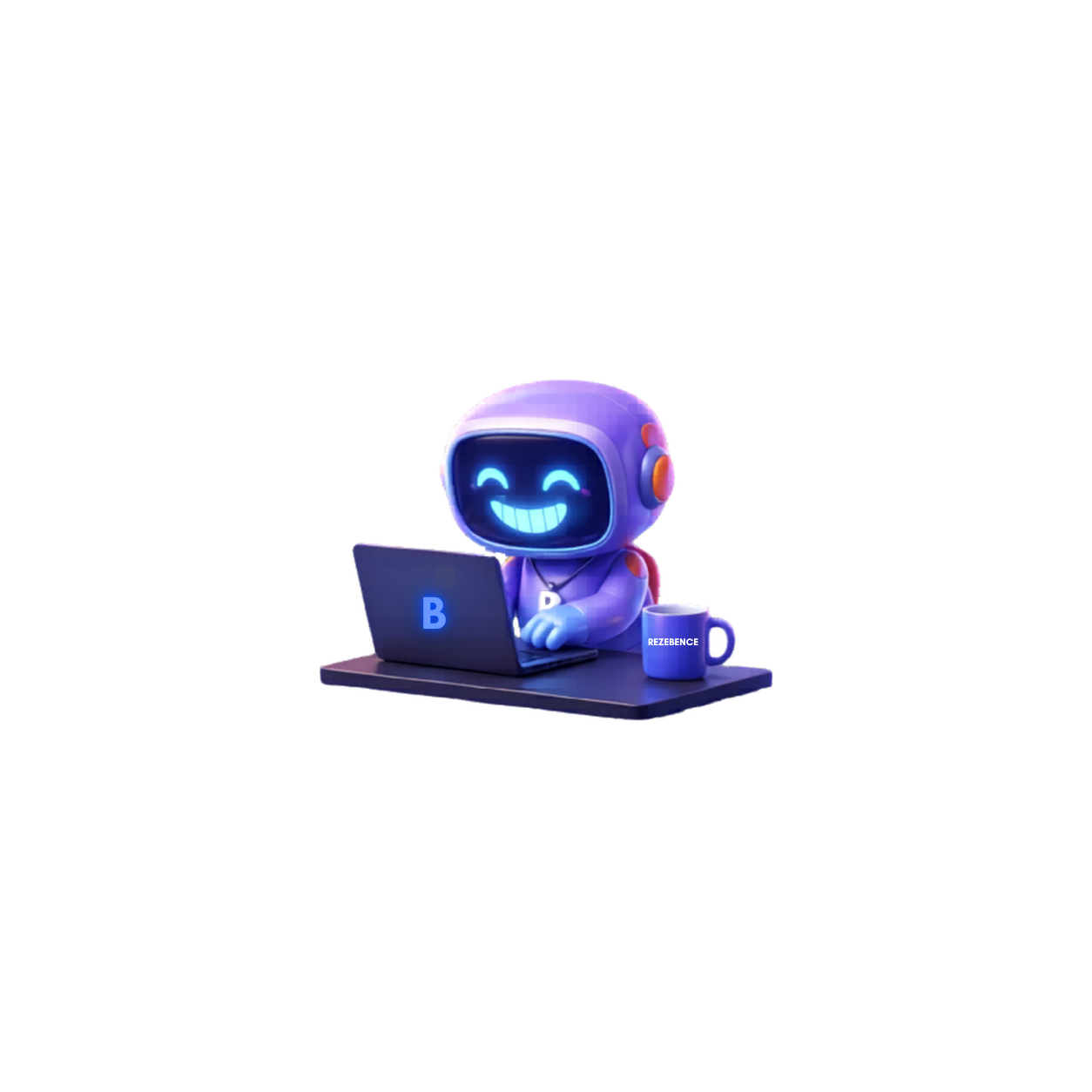 Bizzi am Laptop